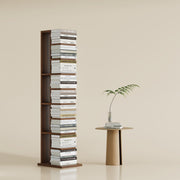 Omelody 9-Tier Walnut Narrow Vertical Invisible Bookshelf