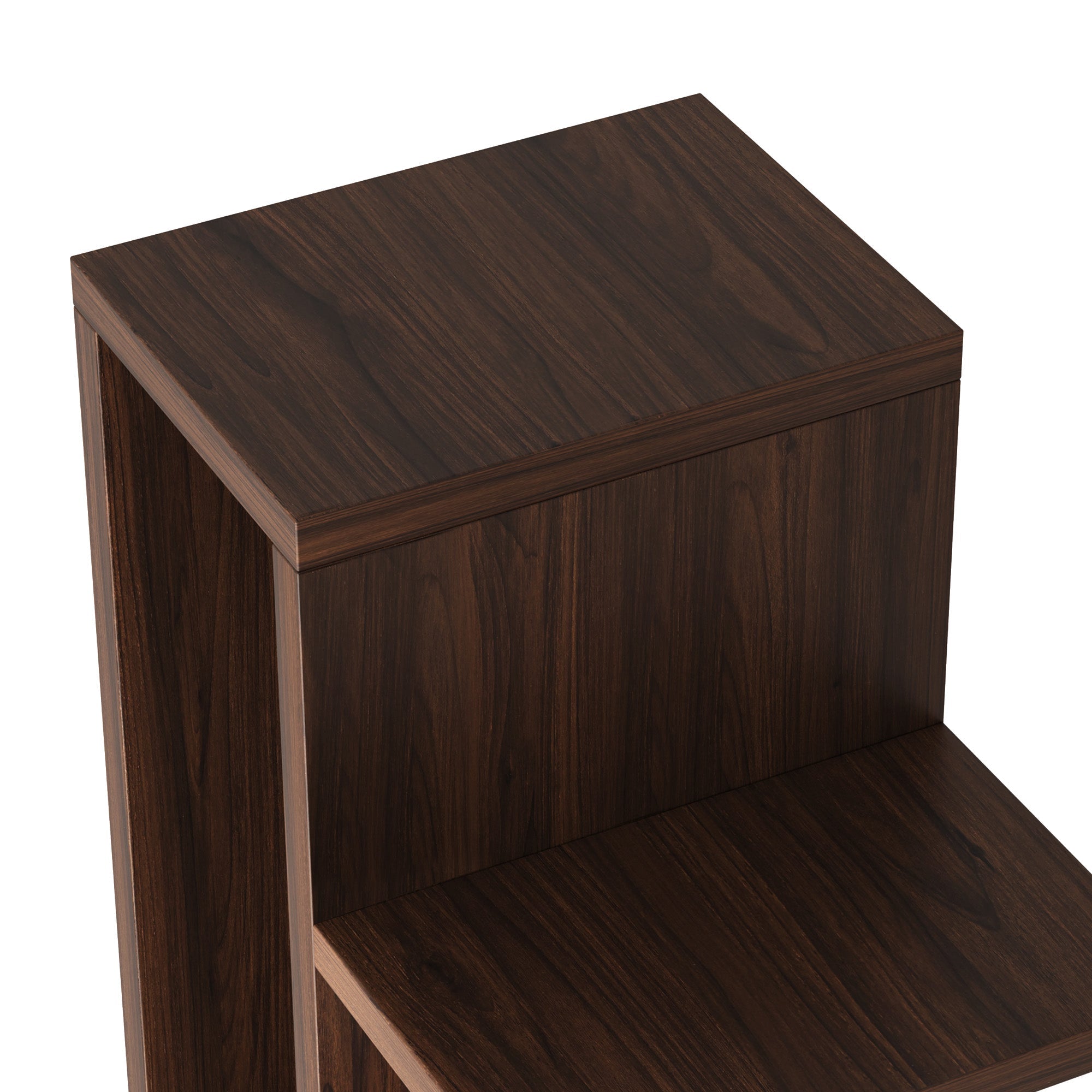 Omelody 9-Tier Walnut Narrow Vertical Invisible Bookshelf