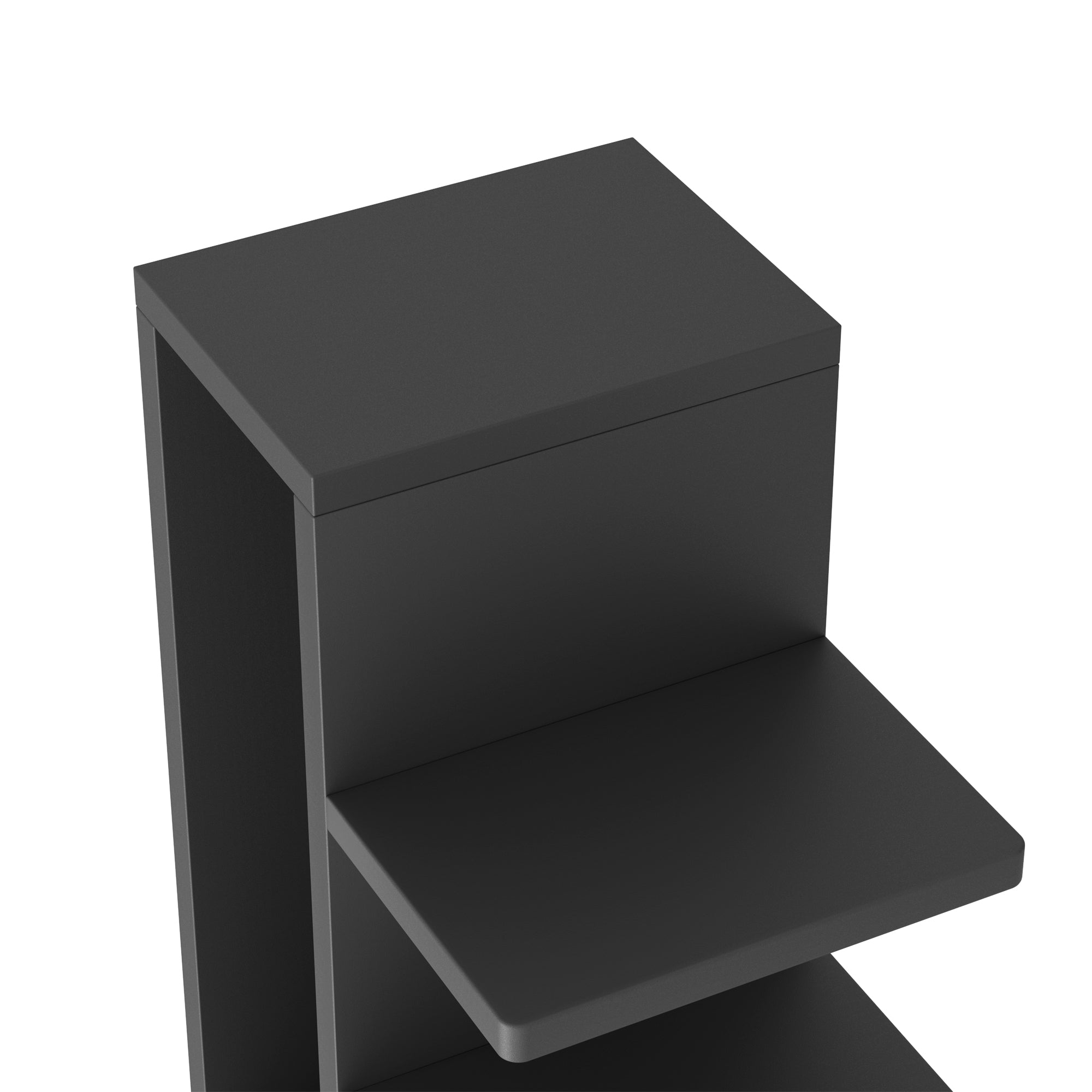 Omelody 9-Tier Walnut Narrow Vertical Invisible Bookshelf