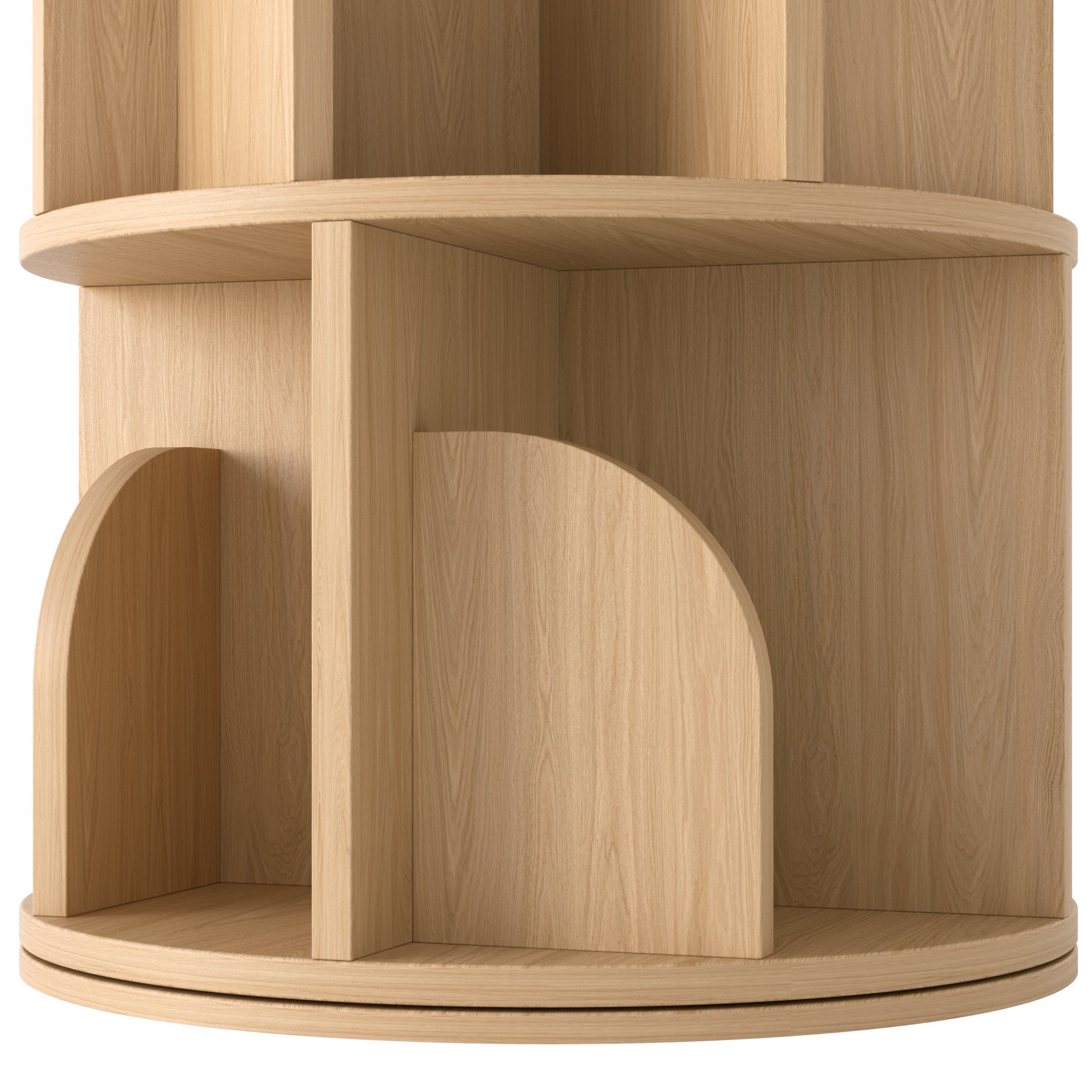 OMelody Rotating Bookshelf 360 Degree Storage Rack