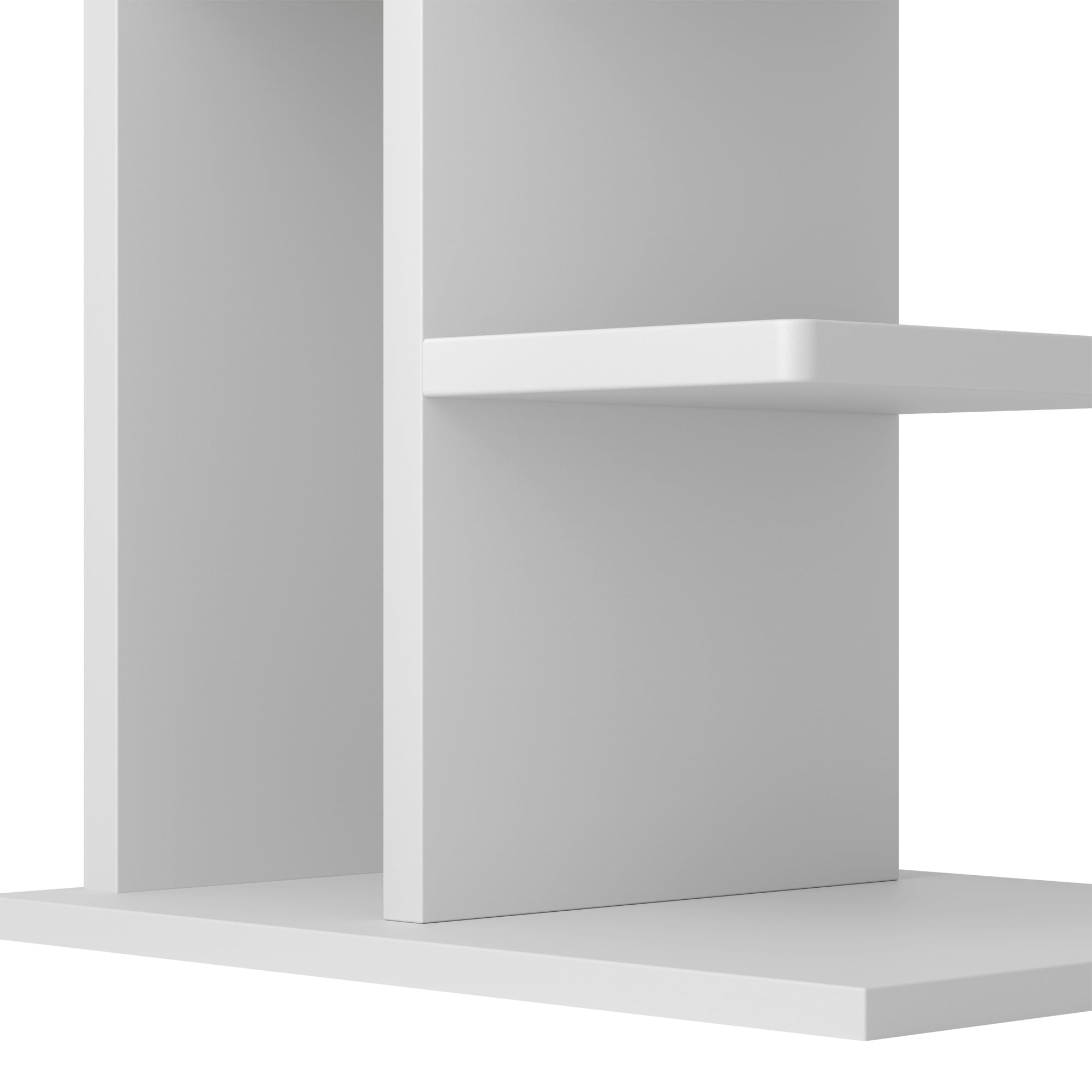 Omelody 9-Tier Walnut Narrow Vertical Invisible Bookshelf