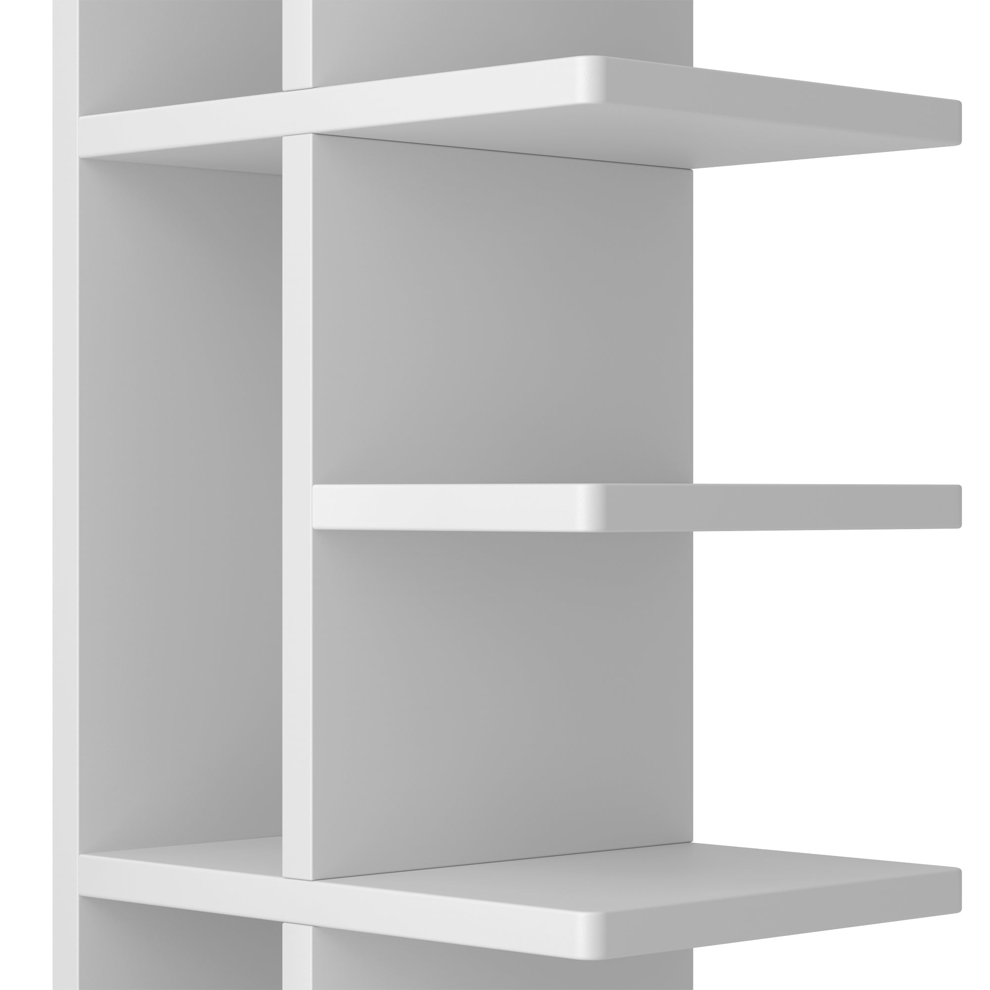 Omelody 9-Tier Walnut Narrow Vertical Invisible Bookshelf