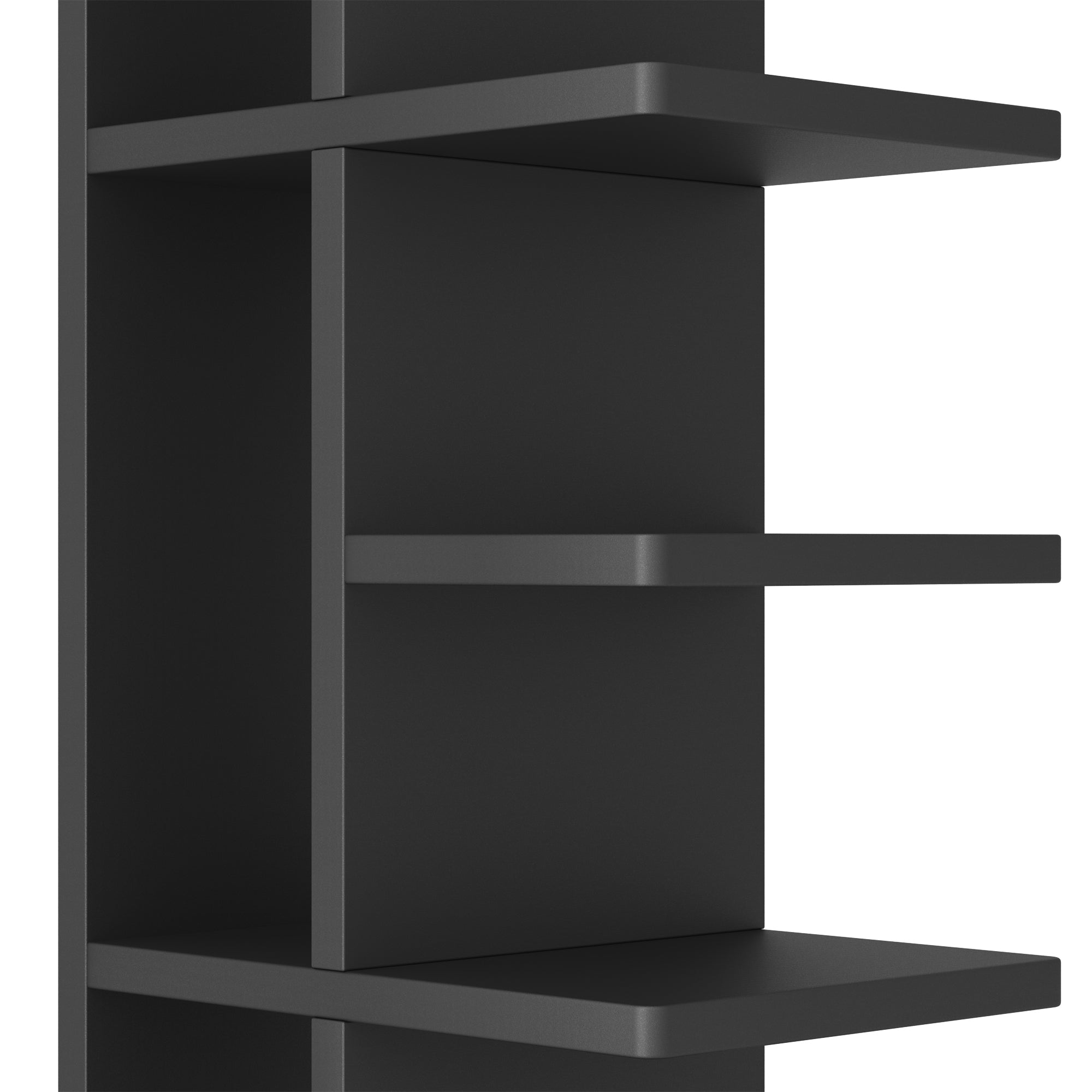 Omelody 9-Tier Walnut Narrow Vertical Invisible Bookshelf