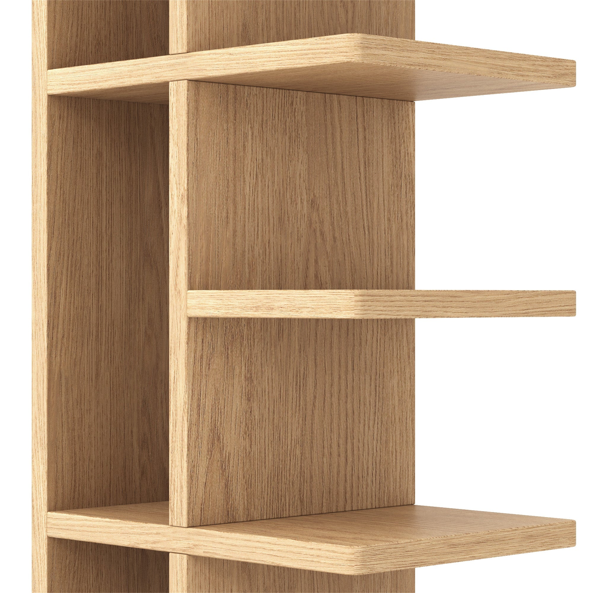 Omelody 9-Tier Walnut Narrow Vertical Invisible Bookshelf